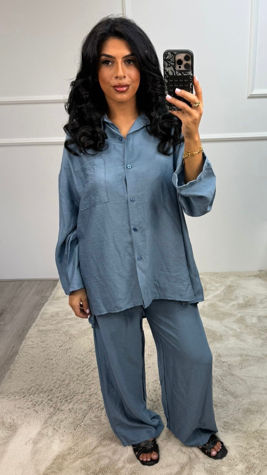 Loïs Comfy Set Luchtige Stof Zak Detail
