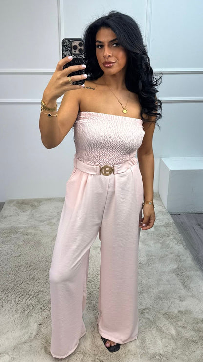 Nikita Plooi Goude Riem Strapless Jumpsuit