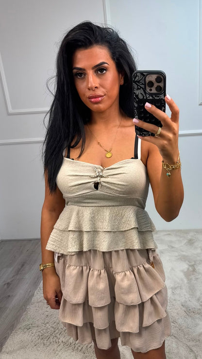 Julia Cheese Cloath Goude Detail Top