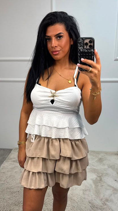 Julia Cheese Cloath Goude Detail Top