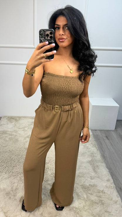 Nikita Plooi Goude Riem Strapless Jumpsuit
