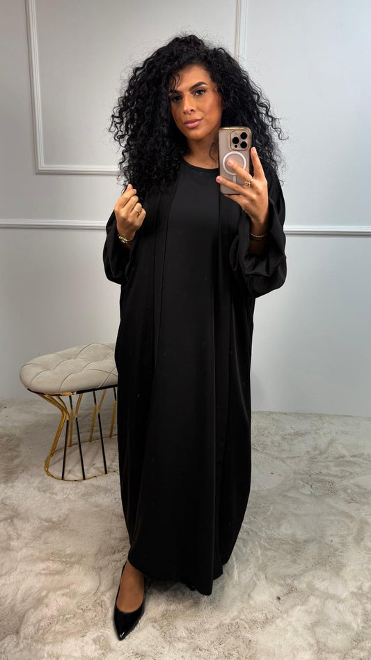 2 Delige Ruffle Kimono Abaya
