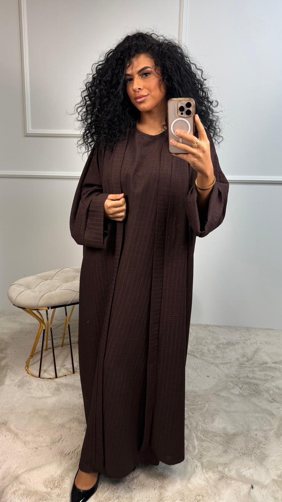 2 Delige Sakina Lijntjes Abaya