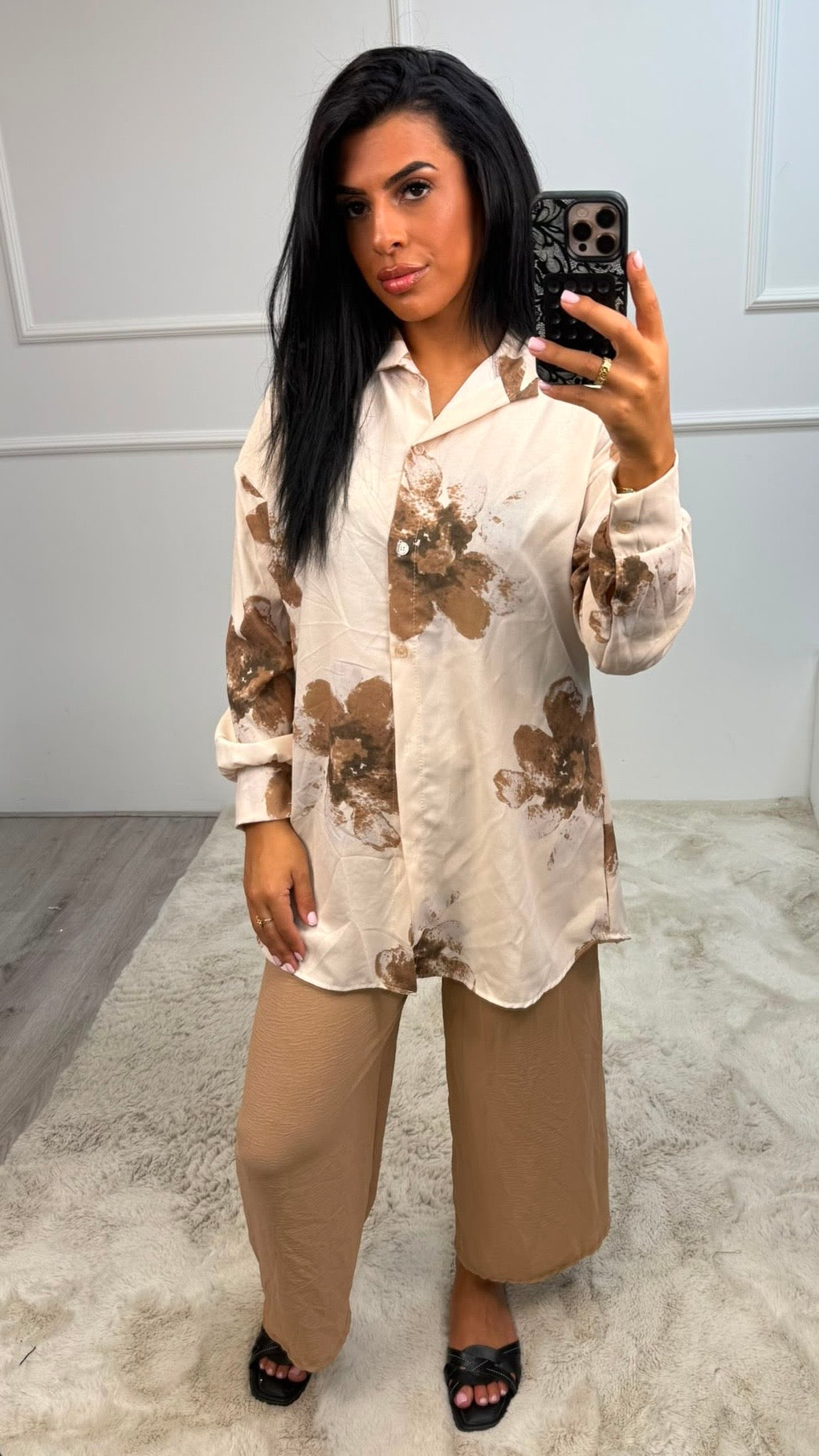 Funda Bloemen Motief Set