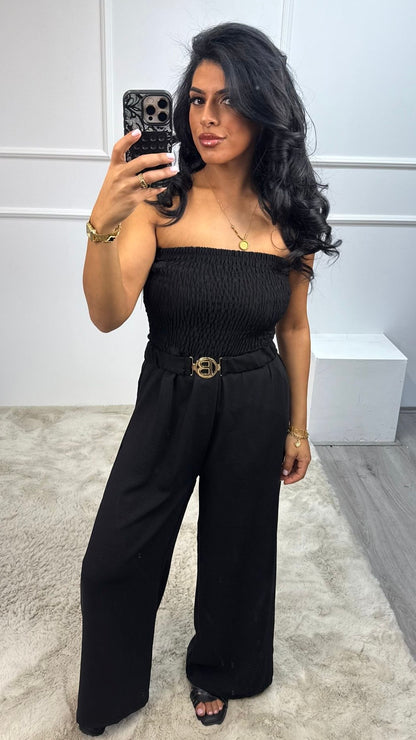 Nikita Plooi Goude Riem Strapless Jumpsuit