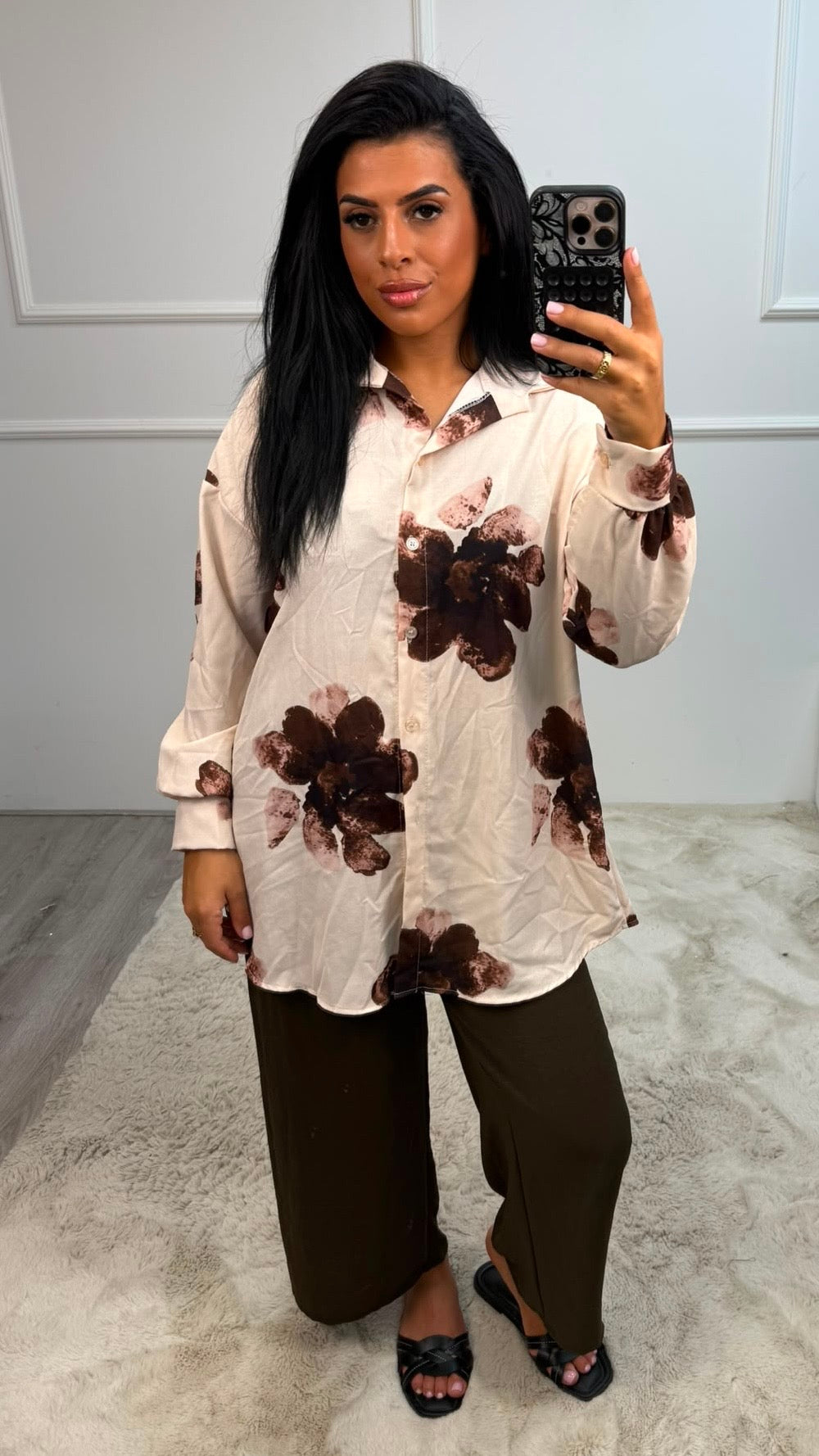 Funda Bloemen Motief Set