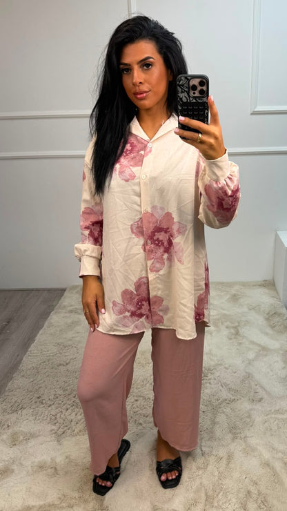 Funda Bloemen Motief Set