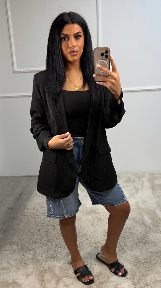 Senna Blazer Crop Mauw
