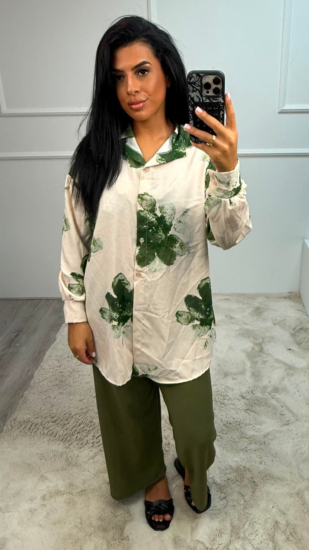 Funda Bloemen Motief Set