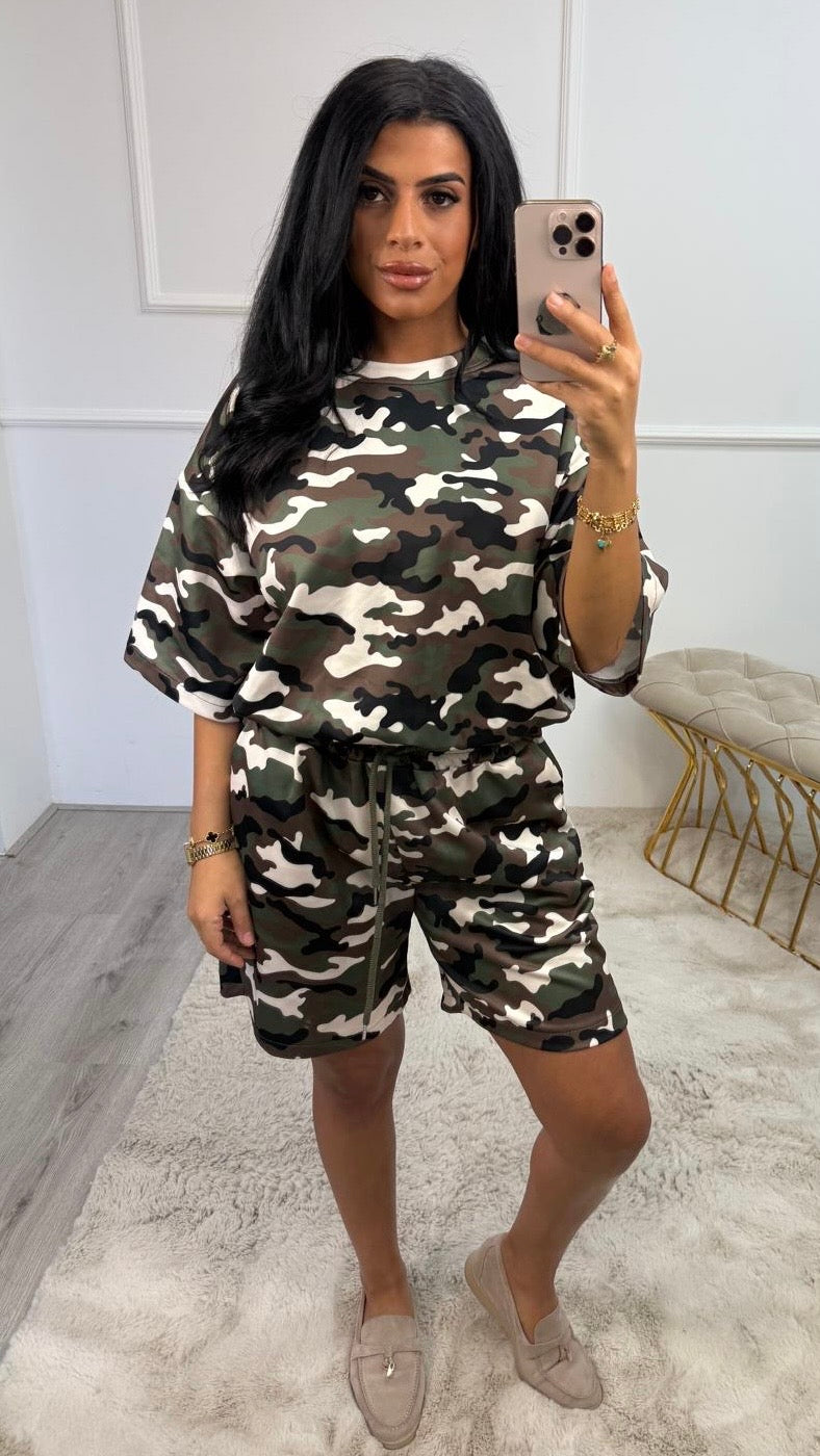 Sonja Legerprint Korte Broek Set