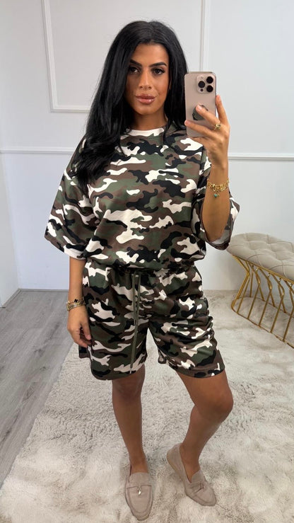 Sonja Legerprint Korte Broek Set