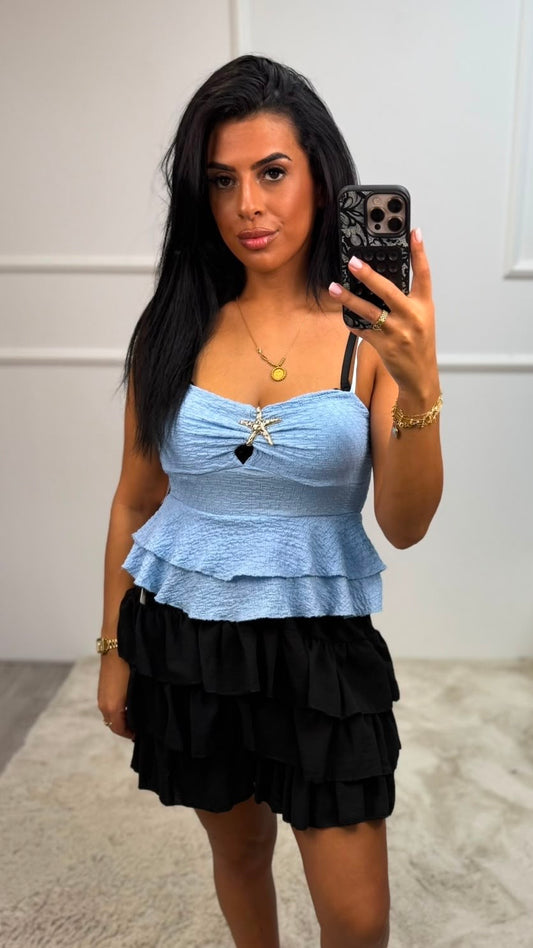 Julia Cheese Cloath Goude Detail Top