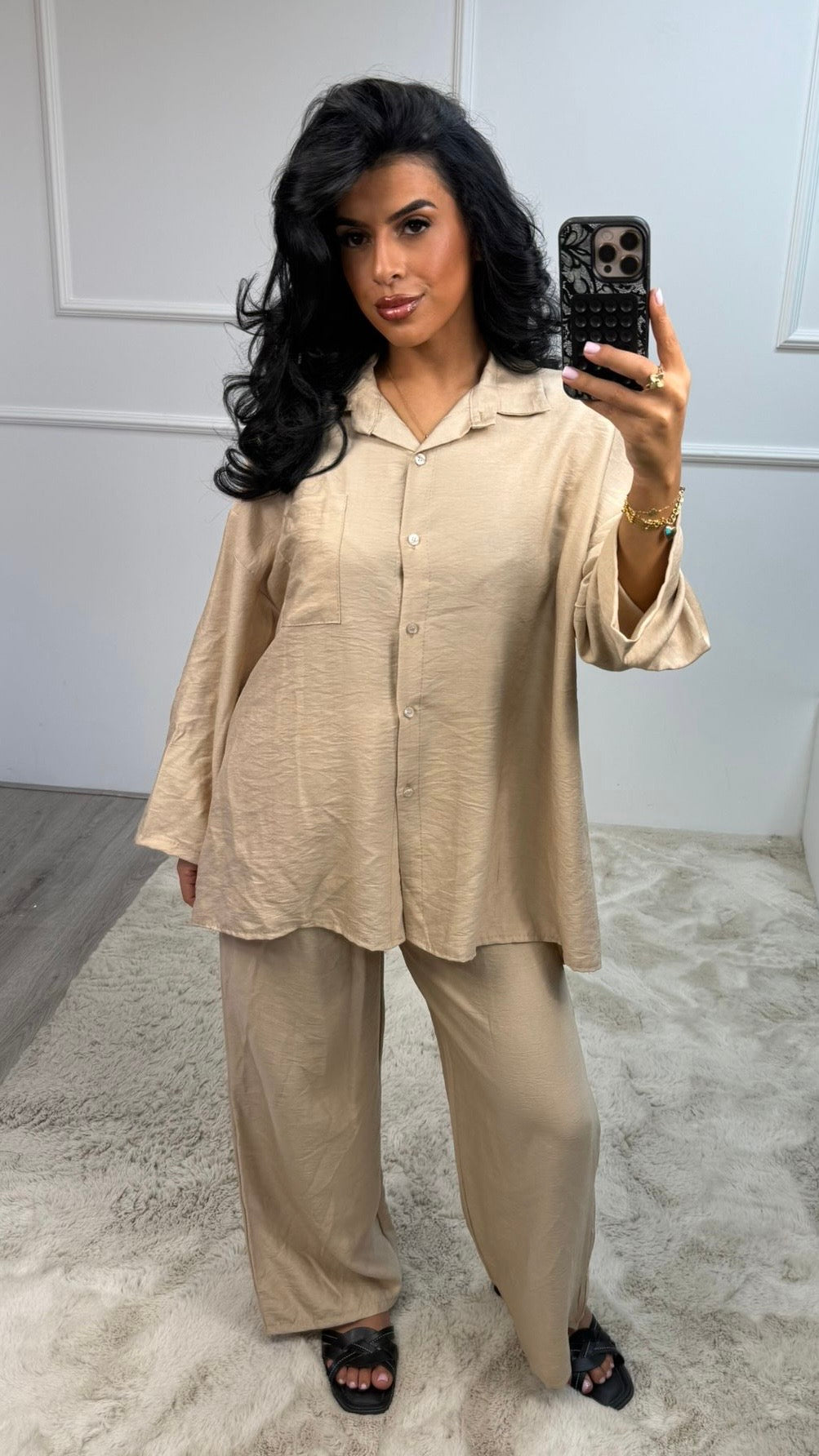 Loïs Comfy Set Luchtige Stof Zak Detail