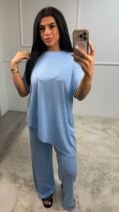 Jamie Schuine Top Streep Broek Set