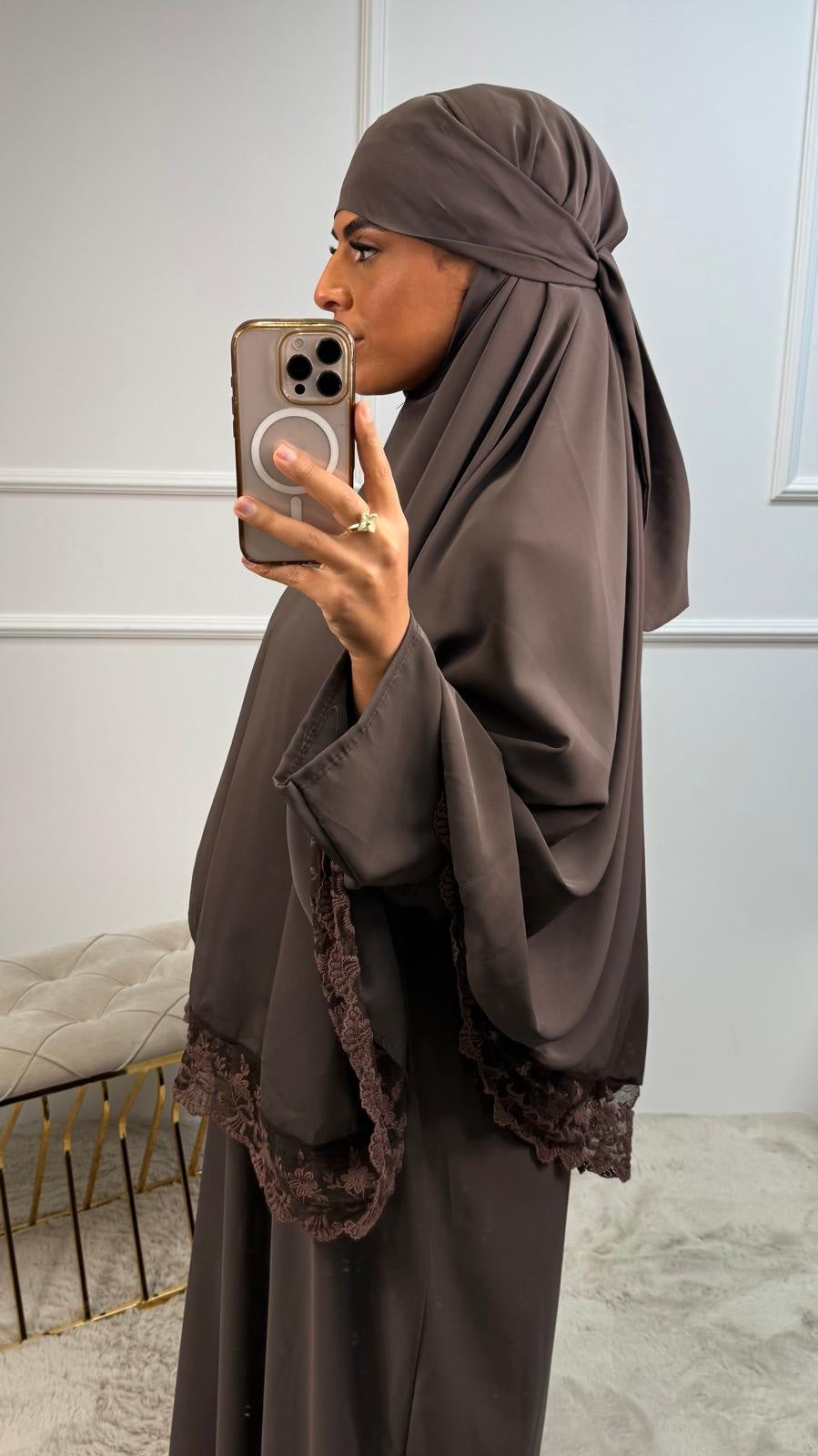 Nora Khimar Kant Detail Abaya