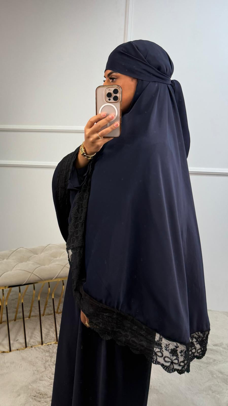 Nora Khimar Kant Detail Abaya