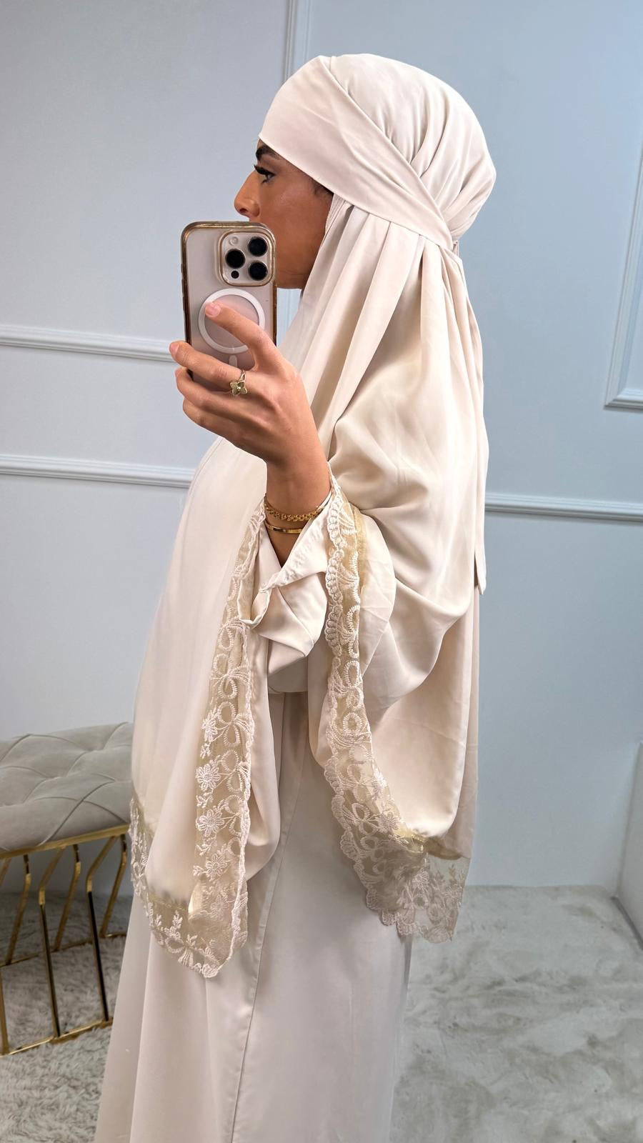 Nora Khimar Kant Detail Abaya