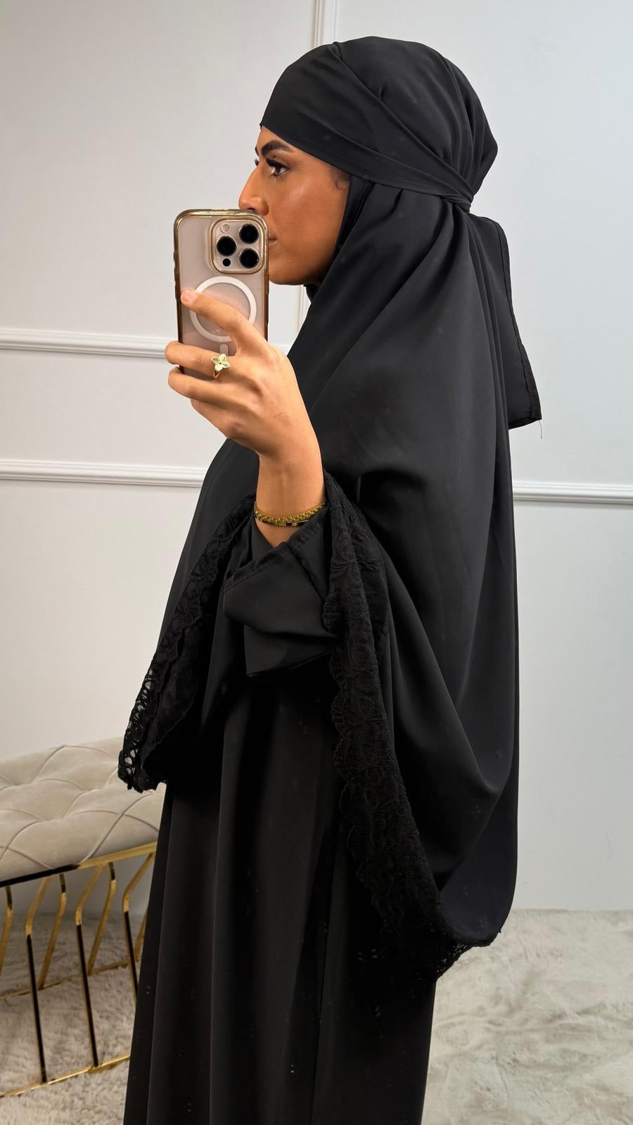 Nora Khimar Kant Detail Abaya