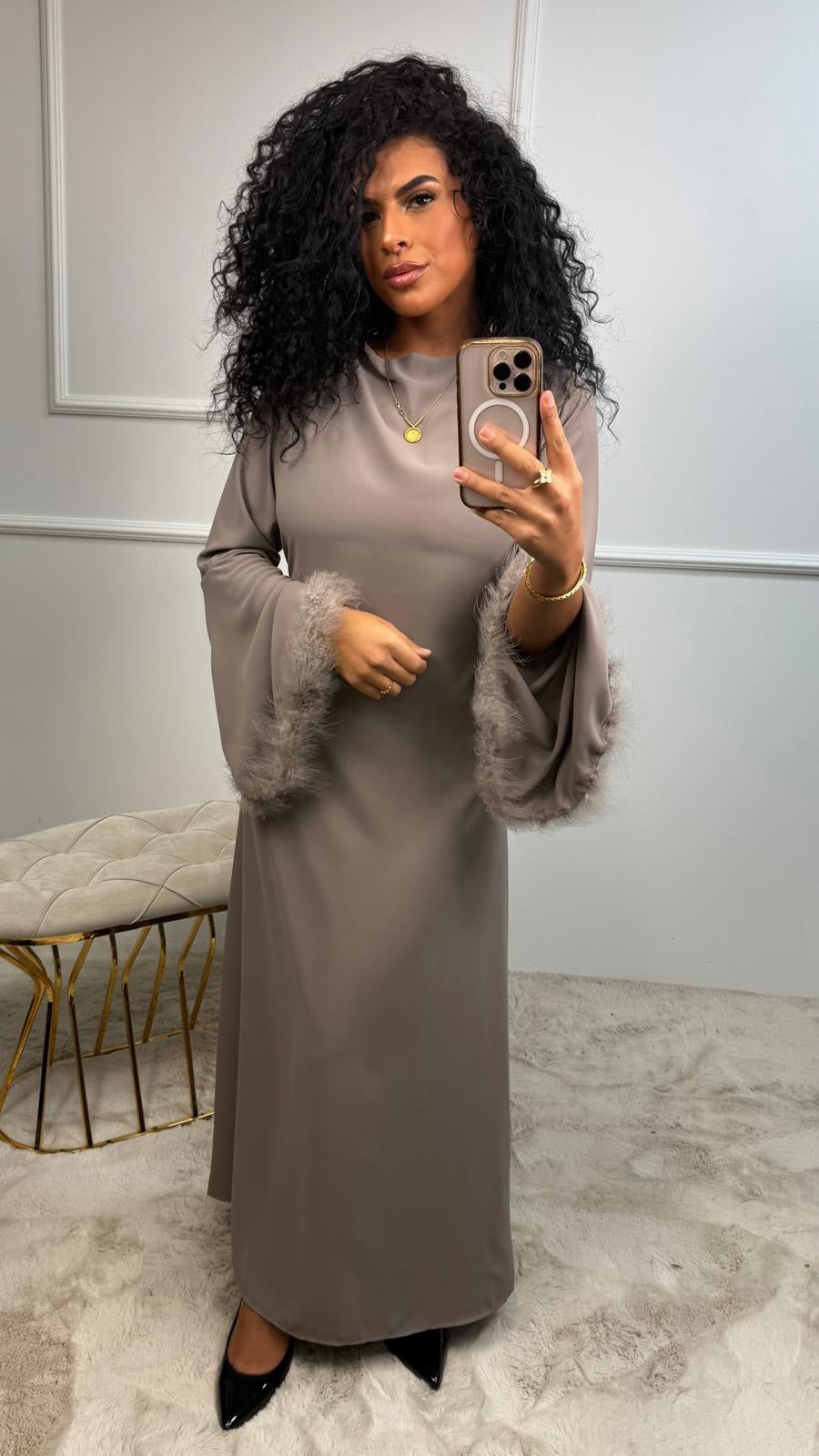 Zoë Bont Mauw Detal Abaya