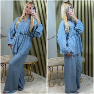 Nermin Spijkerstof Touwtje Set